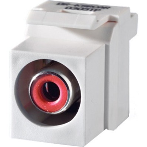 Legrand-On-Q Keystone RCA-to-RCA (Red Insulator), White