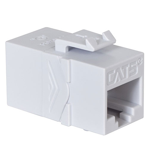 ICC IC107C5EWH CAT5e RJ45 Keystone Coupler in HD Style, White