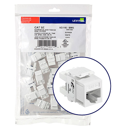 Leviton GigaMax 5e+ Component-Rated Keystone Jack