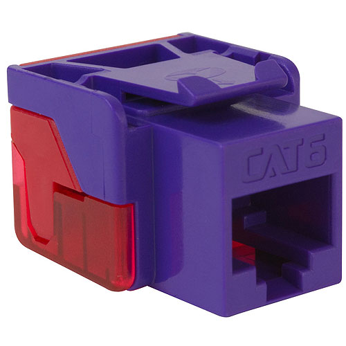 ICC IC1078L6PR CAT6 RJ45 Keystone Jack for EZ Style, Purple