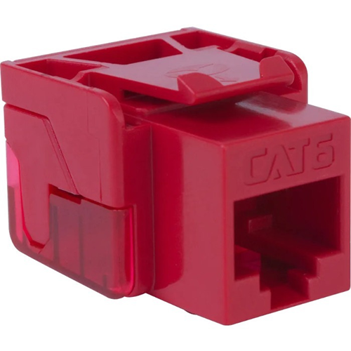 ICC IC1078L6RD CAT6 RJ45 Keystone Jack for EZ Style, Red