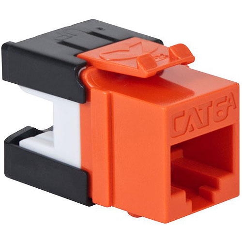 ICC IC1078GAOR CAT6A RJ45 Keystone Jack for HD Style, Orange