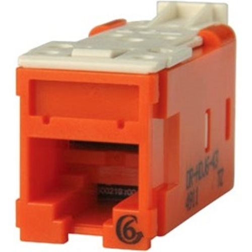 Ortronics Clarity Cat6 High Density Jack,T568A/B, Orange