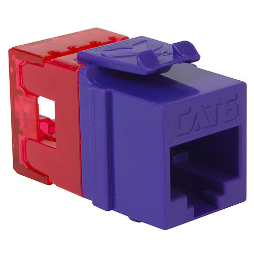 ICC IC1078F6PR CAT6 RJ45 Keystone Jack for HD Style, Purple