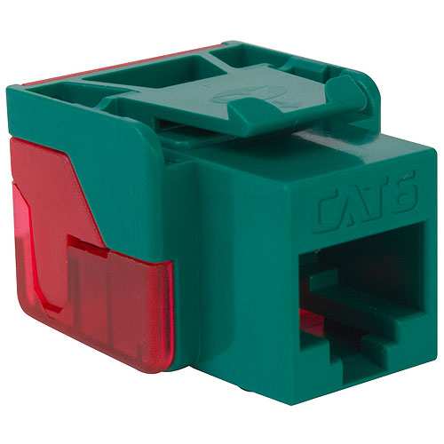 ICC IC1078L6GN CAT6 RJ45 Keystone Jack for EZ Style, Green