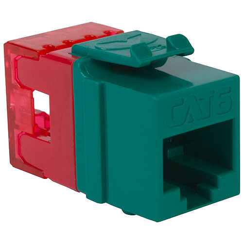 ICC IC1078F6GN CAT6 RJ45 Keystone Jack for HD Style, Green