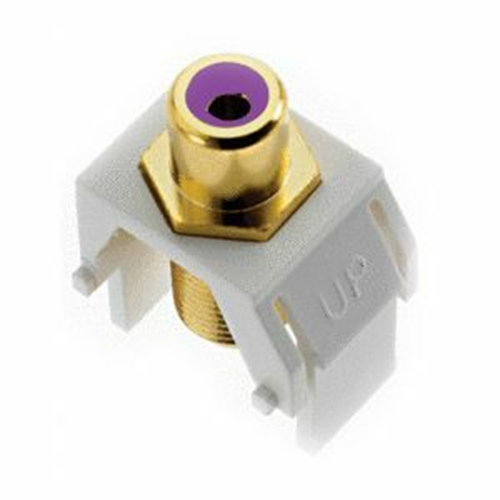 Legrand-On-Q Purple RCA to F-Connector Keystone Insert, Black (M20)