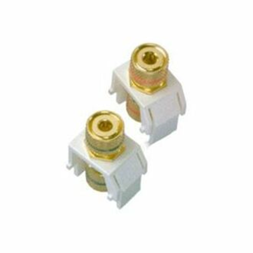 Legrand-On-Q Audio Binding Post Keystone Insert, Light Almond, 1-Pair (M20)