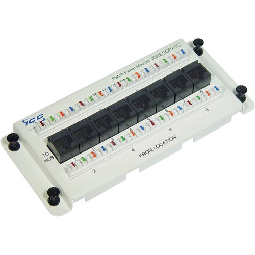 ICC Resi Module, Cat 5e Data, 8-Port