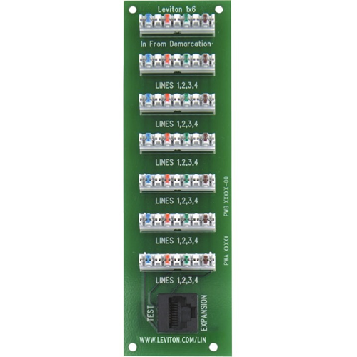 Leviton 1x6 Bridged Telephone Expansion Board (4 Lines Up To 6 Locations)