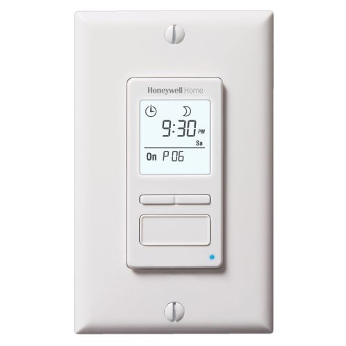 Honeywell Home PLS750C1000/U 7-Day Programmable Wall Switch W/Solar Timetable