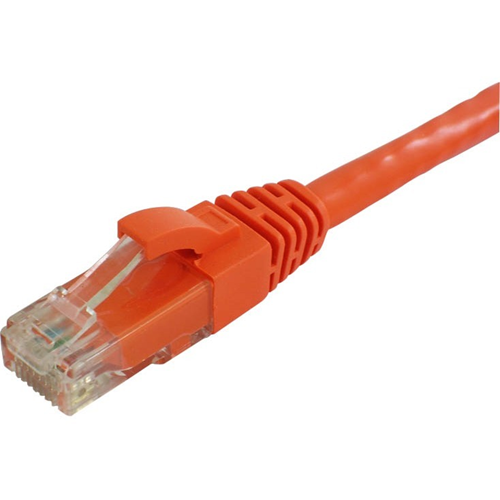 Lynn Electronics 1FT Orange CAT5E Snagless Molded Booted Patch Cord