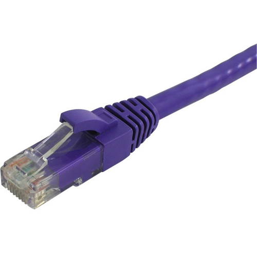 Lynn Electronics 1FT Purple CAT5E Snagless Molded Booted Patch Cord