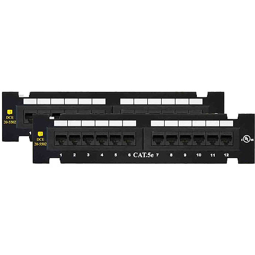 DataComm Category 5e, 12-Port w/ 89D Mounting Bracket