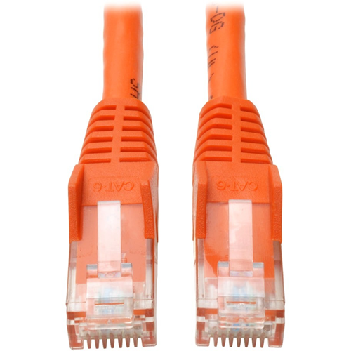 Tripp Lite 3ft Cat6 Gigabit Snagless Molded Patch Cable RJ45 M/M Orange 3'