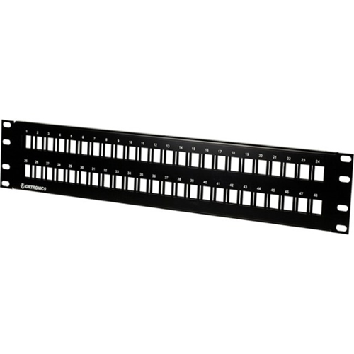 Ortronics TechChoice Flush Mount Flat Patch Panel Kit 48 Port unloaded