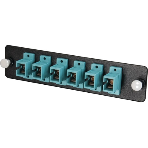 Quiktron Q-Series 6-Strand, SC, PB Insert, MM, Aqua SC Adapter Panel