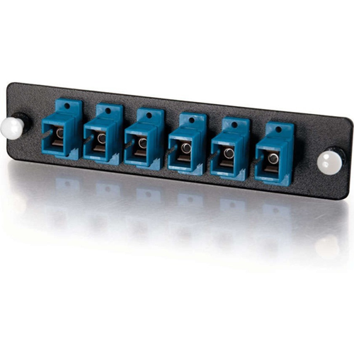 Quiktron Q-Series 6-Strand, SC, Zirconia Insert, SM, Blue SC Adapter Panel