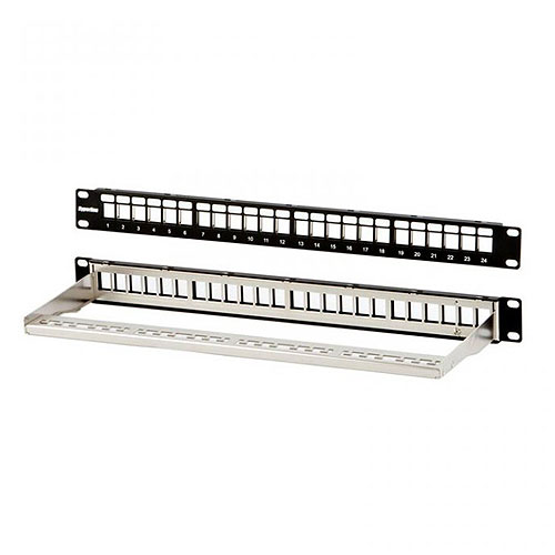 Hyperline PPBL3-19-24-1U-ML-RM 19″ Unshielded Modular Patch Panel, with Rear Manager