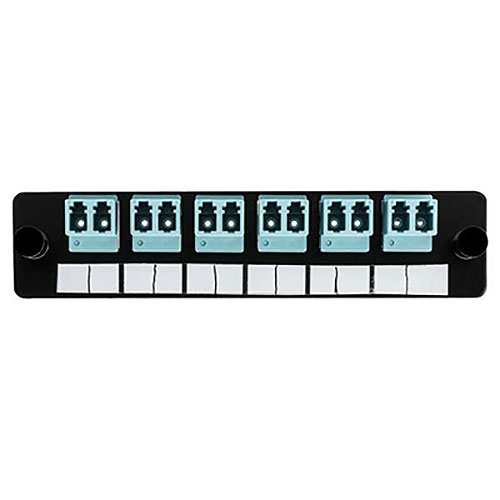 Ft Adapter Panel Preloaded With 6 Duplex Lc Sm, Blu