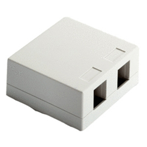 Legrand-On-Q Surface Mount Box, 2-Port, White