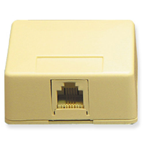 ICC IC625SB6IV Surface Mount Jack in 6P6C, Ivory