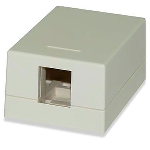 1-Port Surface Mount Multimedia Box Whi
