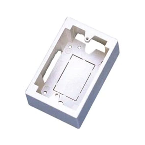 Ortronics 40300061 Surface Mount Box, Single Gang, Low Profile, 1.5