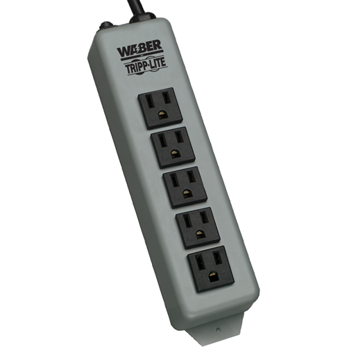 Tripp Lite Waber Power Strip Metal 5-15R 5 Outlet 5-15P 15' Cord