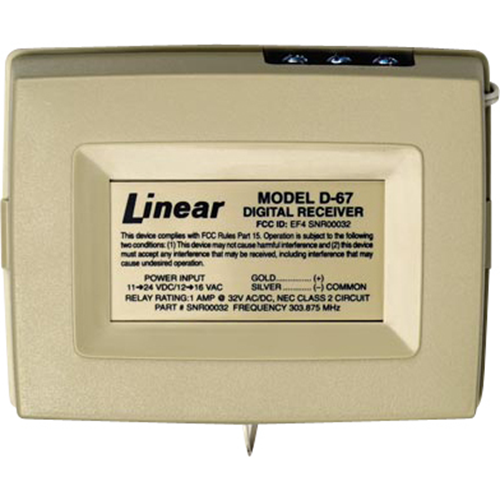 Linear PRO Access D-67 Security Wireless Receiver