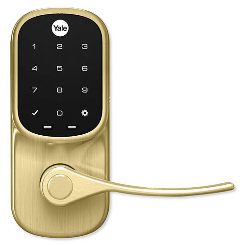 Lever Touchscreen W/Z-Wave In Polished Brass (Kyd)