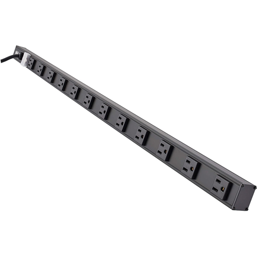 Tripp Lite 12 Outlet Power Strip 5-15R 15' Cord Vertical 5-15P 15A 36