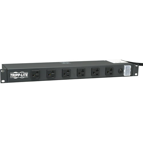 Tripp Lite Power Strip Rackmount Metal 120V 5-20R 12 Outlet 15' Cord 1URM