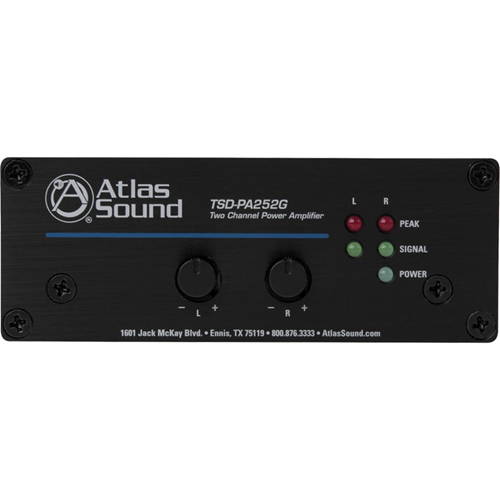 Atlas Sound TSD-PA252G Amplifier - 50 W RMS - 2 Channel - Black