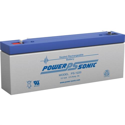 Power Sonic PS-1220F1 12V 2.5Ah General Purpose VRLA Battery with F1 Terminals