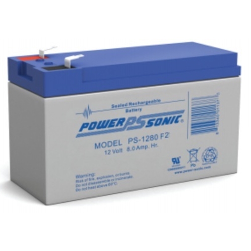 Power Sonic PS-1280F2 12V 12Ah General Purpose VRLA Battery with F2 Terminals