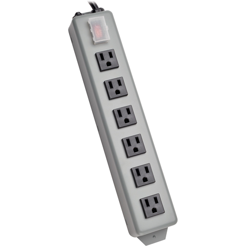 Tripp Lite Waber Power Strip Metal 5-15R 6 Outlet 5-15P 6' Cord