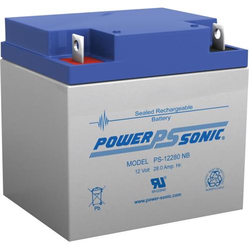 Power Sonic PS-12280NB 12V 18Ah General Purpose VRLA Battery, NB2 Terminal