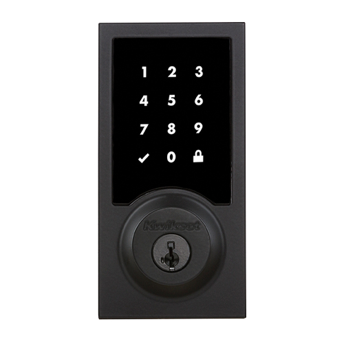 Kwikset 99160-028 916 Smartcode Contemporary Electronic Deadbolt with Z-Wave Technology, Iron Matte Black