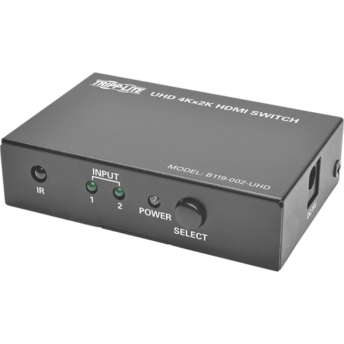 Tripp Lite 2-Port HDMI Switch for Video & Audio 4K x 2K UHD 60 Hz w Remote