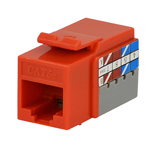 Cat 5e Data Jack, Orange