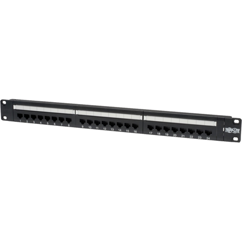 Tripp Lite 24-Port Cat6 Cat5 Patch Panel Rackmount 110 Punch Down RJ45 Ethernet 1URM