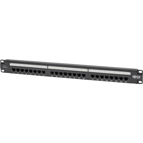 Tripp Lite Cat6 PoE Patch Panel 24-Port 110/Krone 568A/B RJ45 1URM TAA