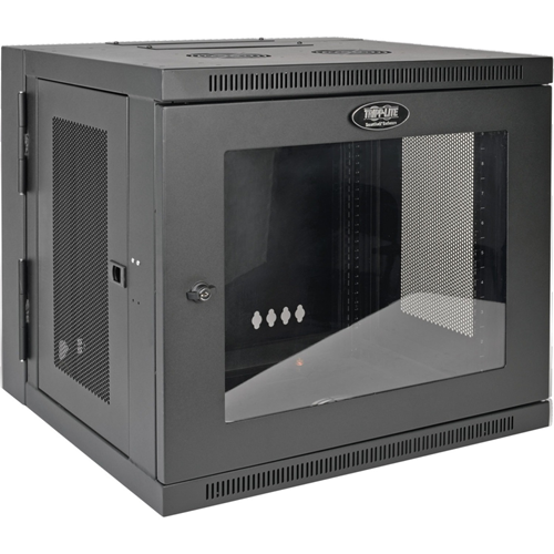 Tripp Lite 10U Wall Mount Rack Enclosure Server Cabinet w/Swinging Door Acrylic Window