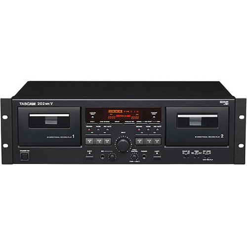 Tascam 202mkv Rackmount Professional Dual Well Cassette Deck