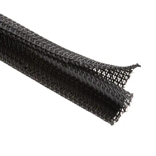 Techflex F6N0.50BK Flexo F6 1/2in. Split Tube, Semi-Rigid Braided Sleeving, Black, 150ft