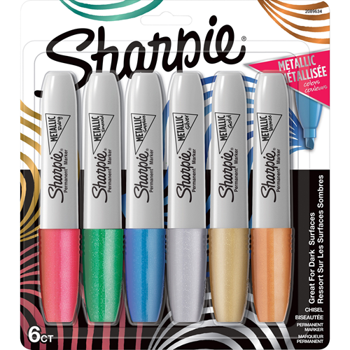 Sharpie Metallic Ink Chisel Tip Permanent Markers