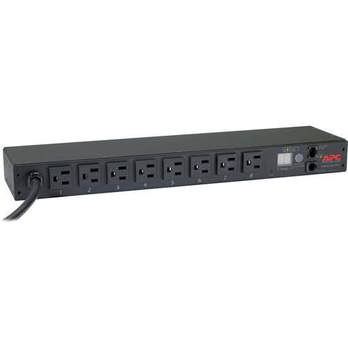 APC by Schneider Electric Rack PDU, Metered, 1U, 15A, 100/120V, (8) 5-15