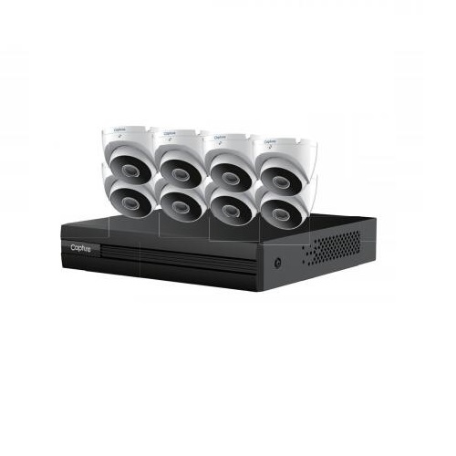 Capture R2-HD8CHKIT Eight (8) 1080P HD Eyeball Cameras & 8-Channel 1080P HDCVI DVR