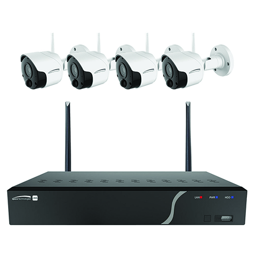 Speco 4 Channel Wireless NVR Kit with Four 2MP Wireless IP Cameras, 1TB